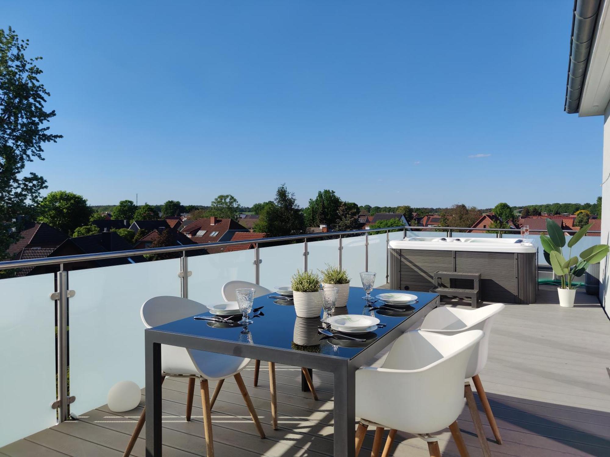 Penthouse Mit Whirlpool Im Herzen Von Niedersachsen Burgwedel  Eksteriør billede
